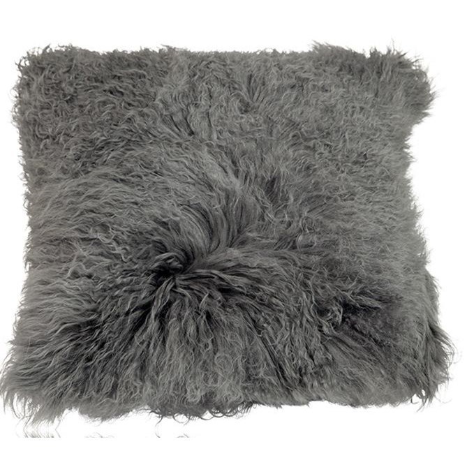 Dovetail Furniture Pillows Poufs DOVE DOV3341 Fur Pillow Grey Jacksonville Furniture Mart Throw Pillows